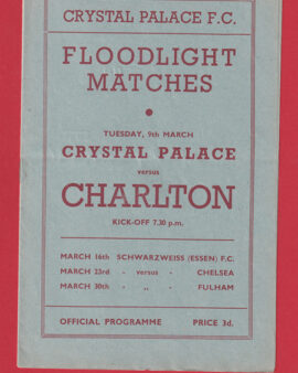 Crystal Palace v Charlton Athletic 1954