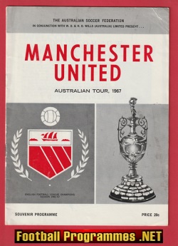 Australia Tour Queensland v Manchester United 1967 – Man United