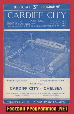 Cardiff City v Chelsea 1960