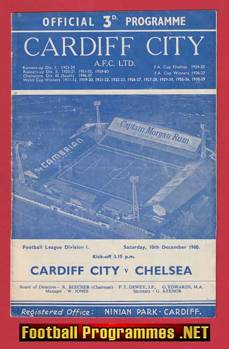 Cardiff City v Chelsea 1960