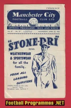 Manchester City v Preston 1953 – 1950s