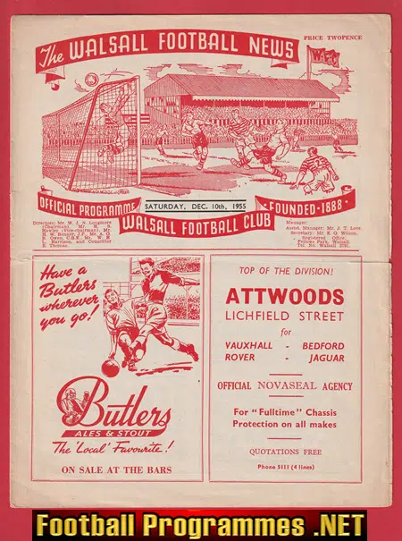 Walsall v Southampton 1955