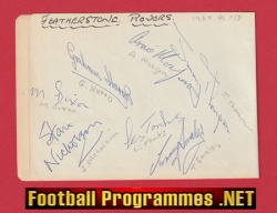 Featherstone Rovers Rugby Club Multi Autographed SIGNED 1967