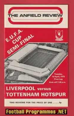 Liverpool v Tottenham 1973 - UEFA Cup Semi Final