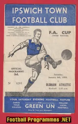 Ipswich Town v Oldham Athletic 1954