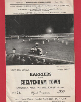 Kidderminster Harriers v Cheltenham Town 1952