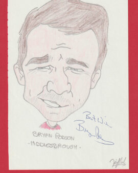 Football Caricature – Bryan Robson – Signed Autograph Man Utd
