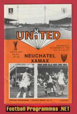 Dundee United v Neuchatel Xamax 1985 – UEFA Cup