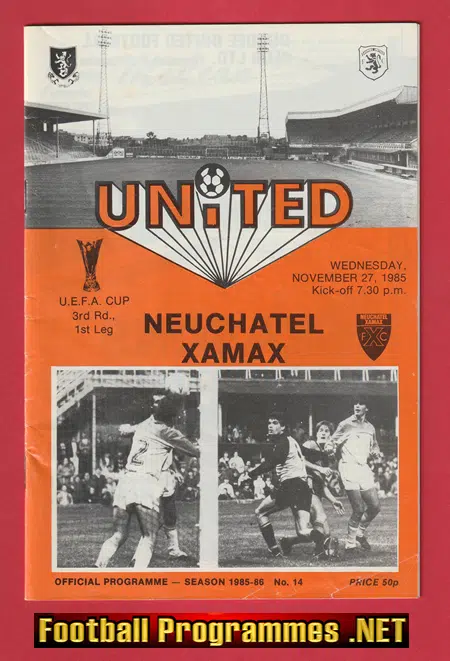Dundee United v Neuchatel Xamax 1985 – UEFA Cup