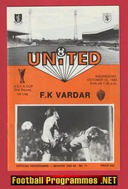 Dundee United v FK Vardar 1985 – UEFA Cup