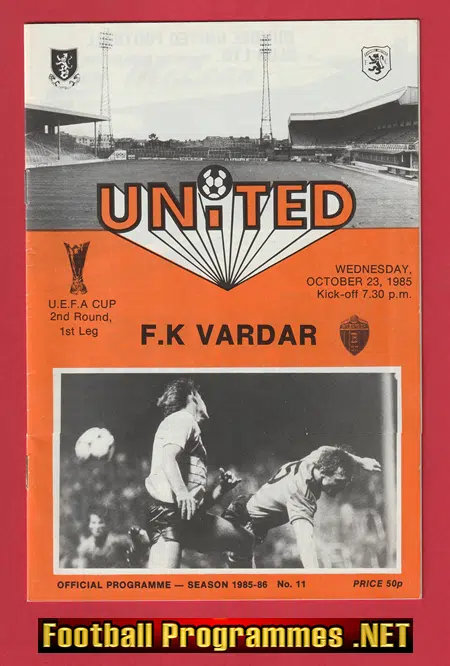 Dundee United v FK Vardar 1985 – UEFA Cup