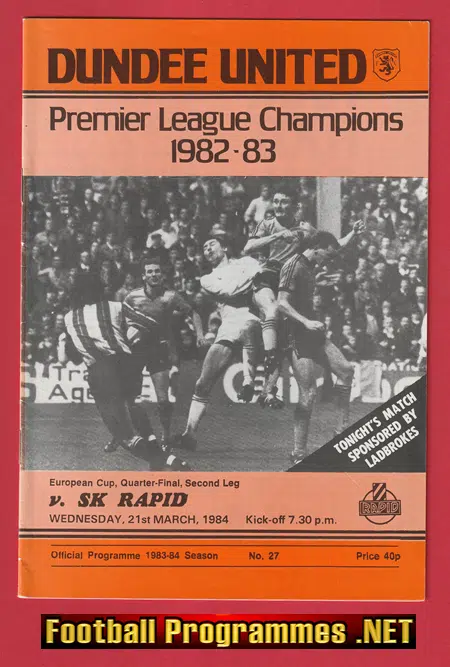 Dundee United v SK Rapid 1984 – UEFA Cup
