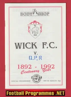 Wick v QPR 1991 – Centenary Year Match