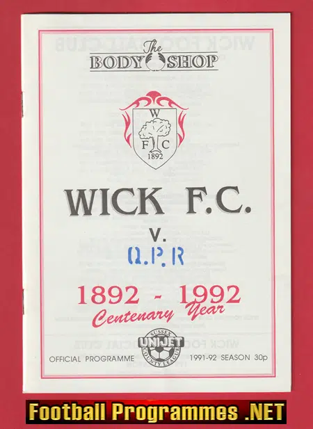 Wick v QPR 1991 – Centenary Year Match