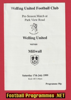 Welling United v Millwall 1999 – Pre Season Friendly Match ERROR