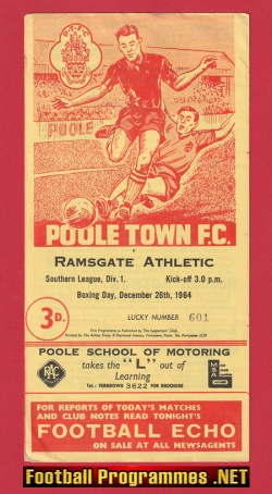 Poole Town v Ramsgate 1964 – December