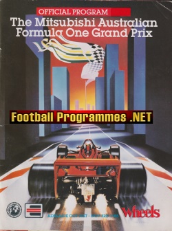 Australia Formula One Grand Prix 1985 – 1980s’ Race Programme