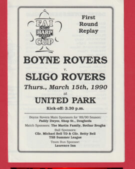 Boyne Rovers v Sligo Rovers 1990 – Ireland – Replay