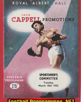 Boxing – Alex Buxton v Bobby Dawson 1952 – Albert Hall + Ussin