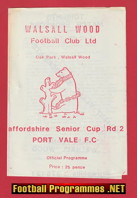Walsall Wood v Port Vale 1987 – Staffordshire Senior Cup