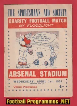 Boxers v Jockeys 1953 - Charity Match at Arsenal