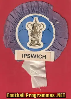 Ipswich Town Football Club Old Football Rosette 1960's