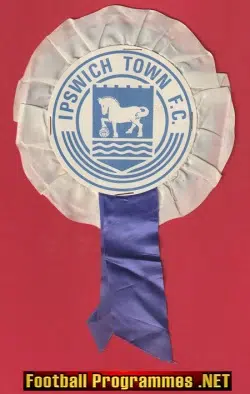 Ipswich Town Football Club Old Football Rosette 1960s
