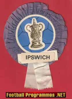 Ipswich Town Football Club Old Football Rosette 1960s