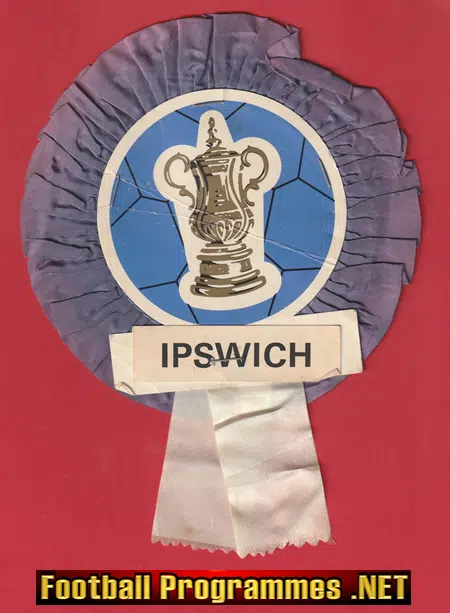 Ipswich Town Football Club Old Football Rosette 1960s