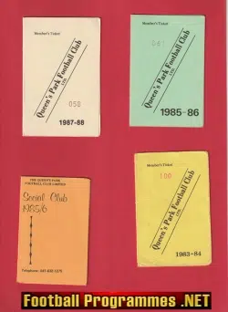 Queens Park Football Club Members Ticket Books 1980s