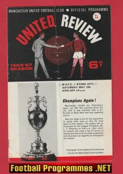 Manchester United v Stoke City 1967 - Man Utd