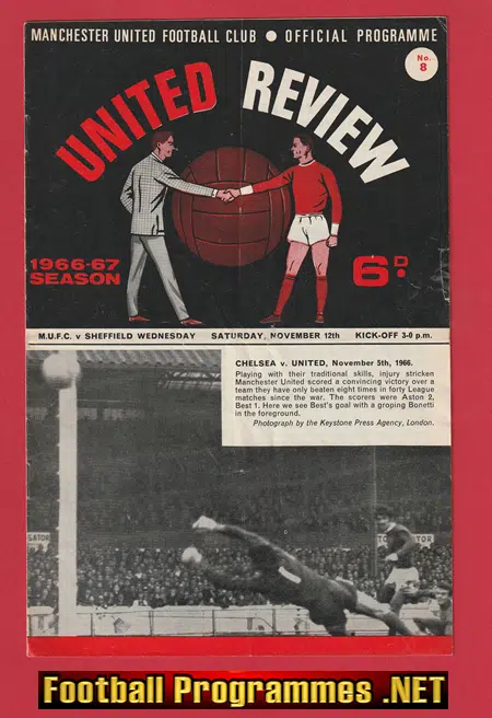 Manchester United v Sheffield Wednesday 1966 - Man Utd