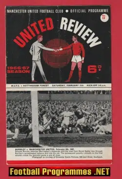 Manchester United v Nottingham Forest 1967 - Man Utd