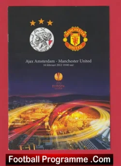 Ajax v Manchester United 2012 - Amsterdam - Holland Pirate - football programme