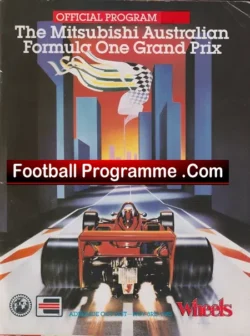 Australia Formula One Grand Prix 1985 - 1980s' Race Programme - football programme