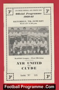 Ayr United v Clyde 1961 – Scotland
