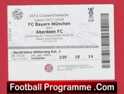 Bayern Munich v Aberdeen 2008 – Football Ticket Germany
