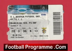 Benfica v Glasgow Celtic 2006 – Football Ticket Portugal