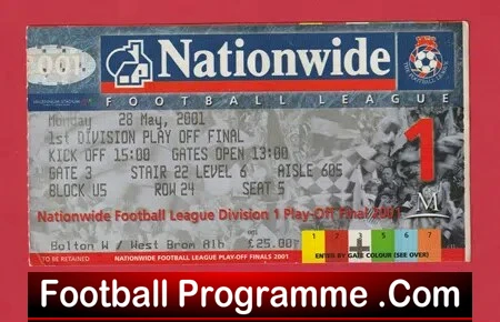 Bolton Wanderers v Preston 2001 – First Division Play Off