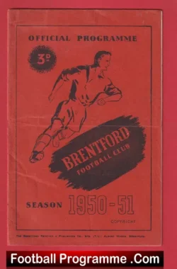 Brentford v Birmingham City 1950 - football programme