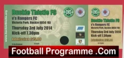 Buckie Thistle v Glasgow Rangers 2014 – Football Ticket