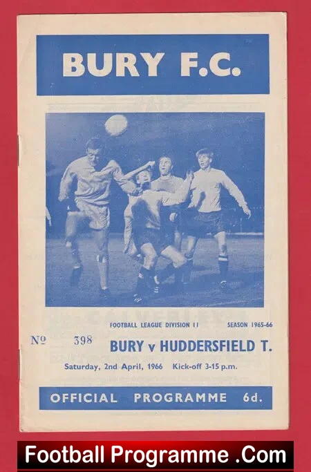 Bury v Huddersfield Town 1966