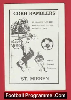 Cobh Ramblers v St Mirren 1986 – Ireland