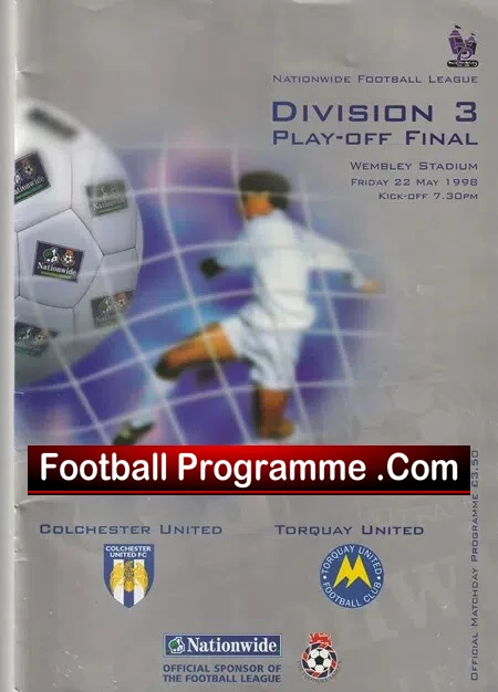Colchester United v Torquay United 1998 – Playoff Final Wembley