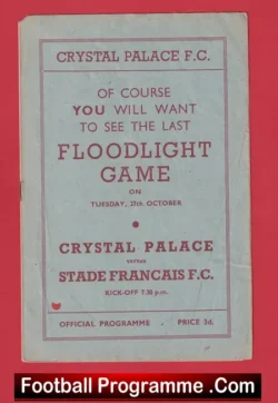 Crystal Palace v Gillingham 1953 - 1950s - football programme