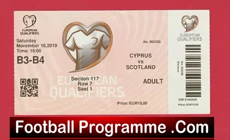 Cyprus v Scotland 2019 – Ticket European Qualifiers