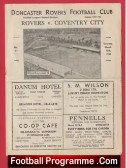 Doncaster Rovers v Coventry City 1948