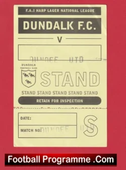 Dundalk v Dundee United 1990s – Football Ticet Ireland