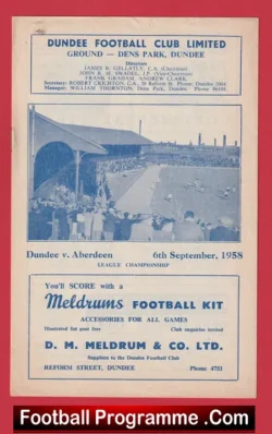 Dundee v Aberdeen 1958 – Scotland