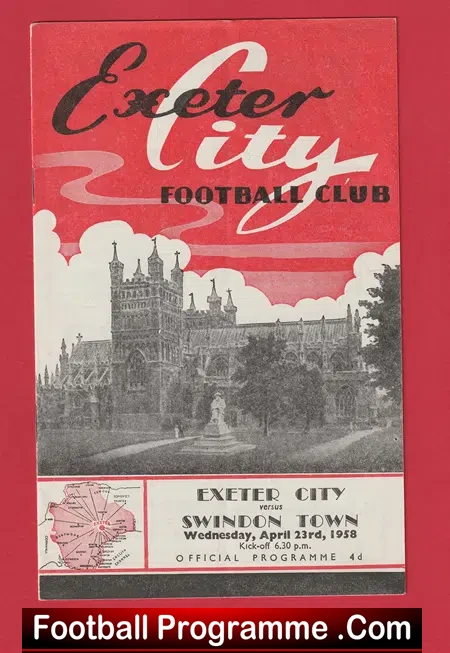 Exeter City v Swindon Town 1958